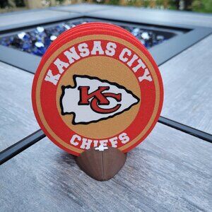 Kansas City Chiefs Coasters Set - 3D Printed - (Set of 4)